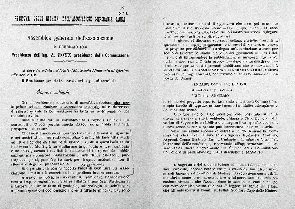 23 Febbraio 1896 - Assemblea Generale Associazione