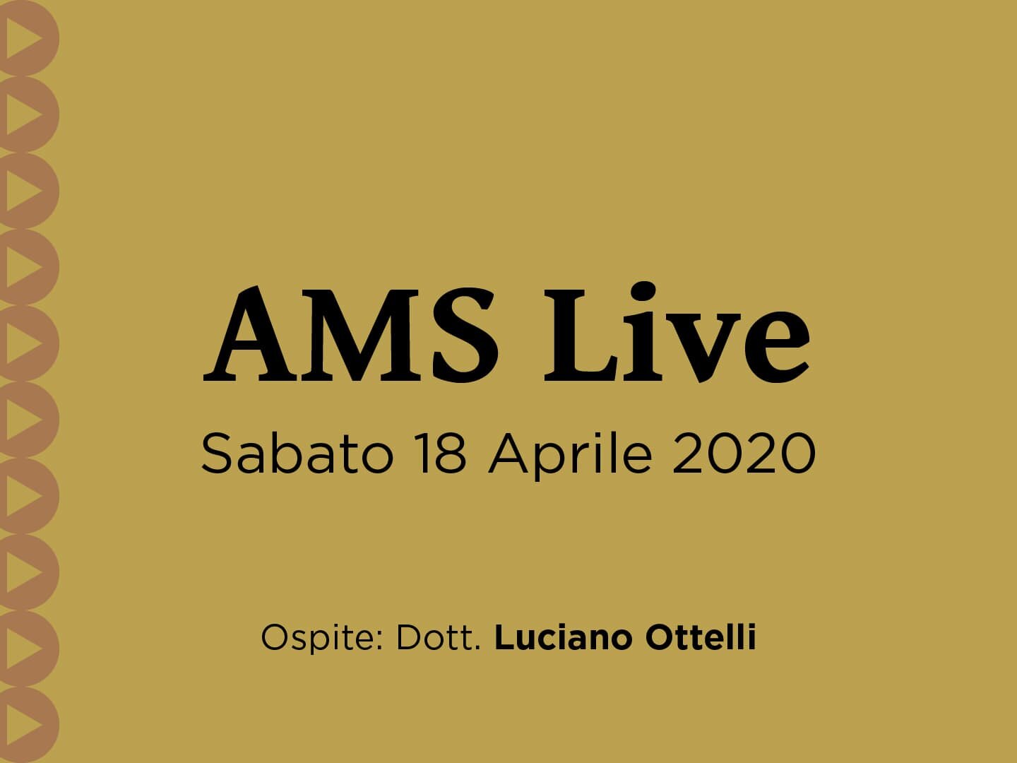 AMS Live - 18 Aprile 2020