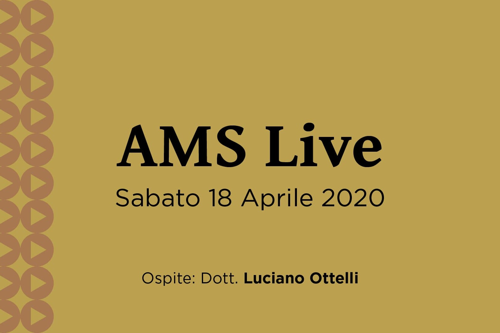 AMS Live - 18 Aprile 2020